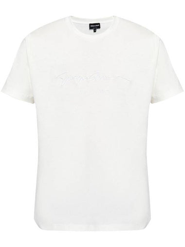 Giorgio Armani Pure Cotton Interlock Signature Logo T-Shirt Clothing - GIORGIO ARMANI - BALAAN 1