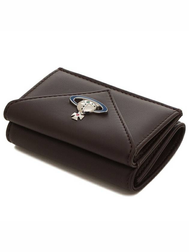 ORB Logo Envelope Half Wallet Brown - VIVIENNE WESTWOOD - BALAAN 3