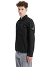 Supima Cotton Twill Stretch-TC Jacket Black - STONE ISLAND - BALAAN 3