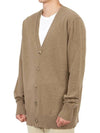 Signature Stitch V-neck Wool Cardigan Beige - MAISON MARGIELA - BALAAN 3