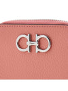 Women's Gancini Logo Zipper Card Wallet Pink - SALVATORE FERRAGAMO - BALAAN 7