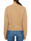 Embroidered Logo Crew Neck Cashmere Knit Top Brown - SPORTY & RICH - BALAAN 5