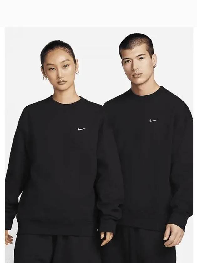 Solo Swoosh Fleece Crew Sweatshirt Dark Grey Heather - NIKE - BALAAN 2