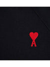 Men's Heart Logo Cotton Sweatshirt Black - AMI - BALAAN 6