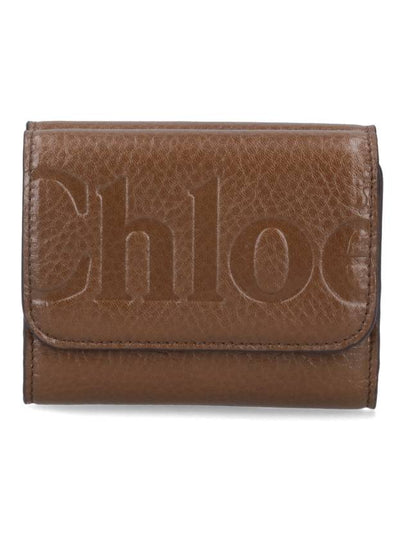 Logo Calfskin Half Wallet Brown - CHLOE - BALAAN 2