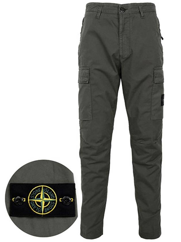 Supima Cotton Twill Stretch TC Straight Pants Green - STONE ISLAND - BALAAN 2