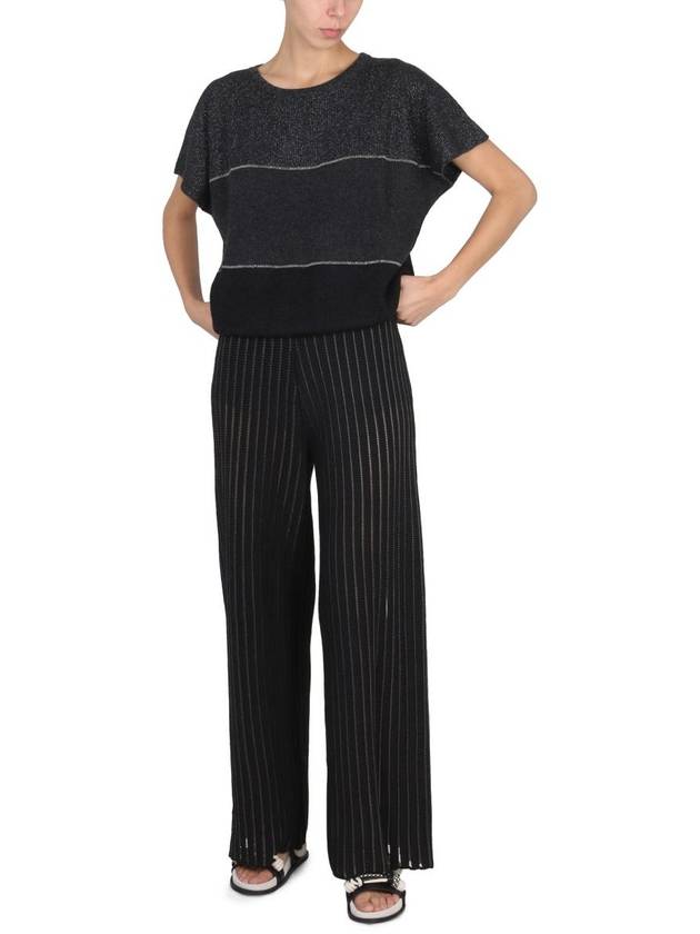 Women's Monili Striped Knit Top Black - FABIANA FILIPPI - BALAAN 3