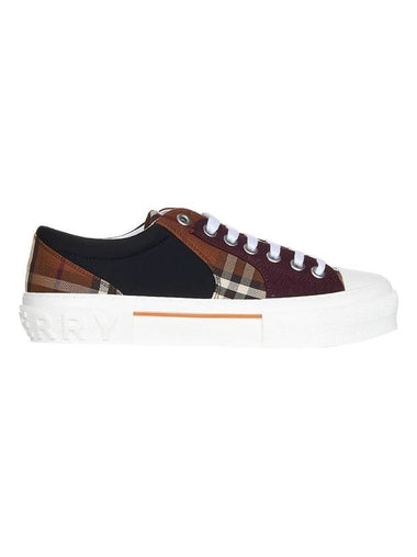 Vintage Check Cotton Low Top Sneakers Dark Birch Brown - BURBERRY - BALAAN 1