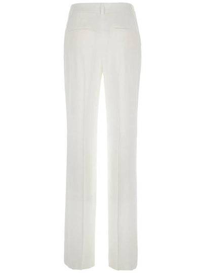 White High Waist Pants With Concealed Closure In Silk Blend Woman - ALBERTA FERRETTI - BALAAN 2