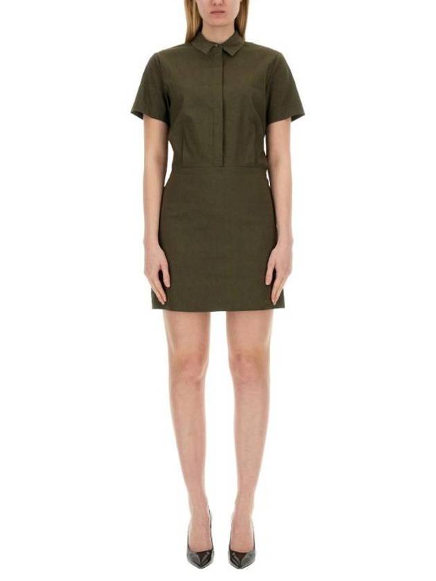 short dress O0203605 F5J Free dark olive - THEORY - BALAAN 3