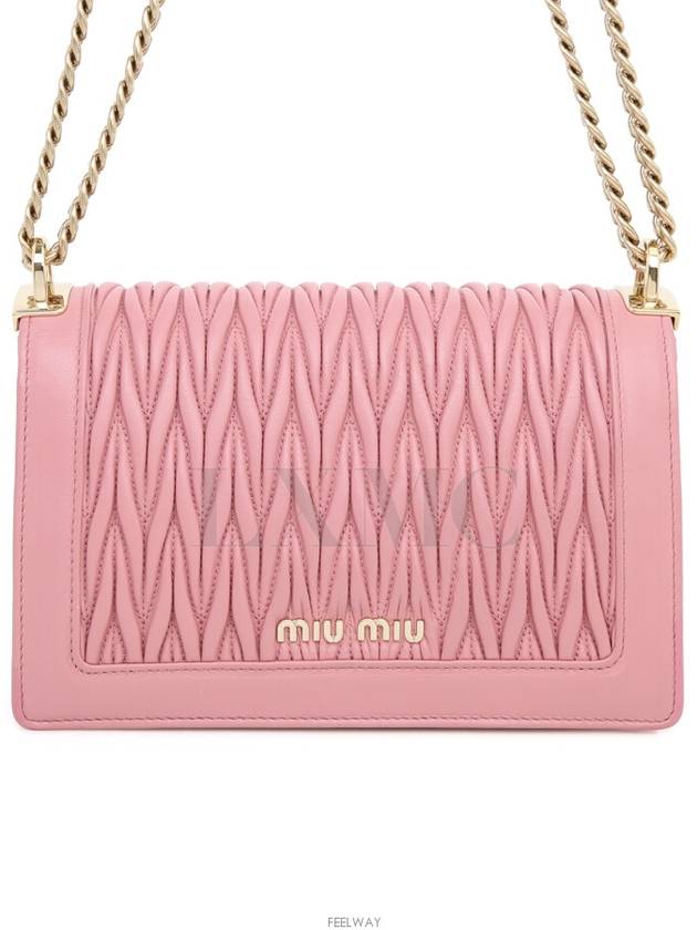 Patina Matelasse Chain Shoulder Flap Bag 5BD083 Cross - MIU MIU - BALAAN 5