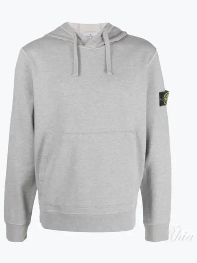 Wappen Patch Classic Fleece Hoodie Grey - STONE ISLAND - BALAAN 2