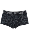 Baroque Print Boxer Trunk Briefs Black Grey - VERSACE - BALAAN 4