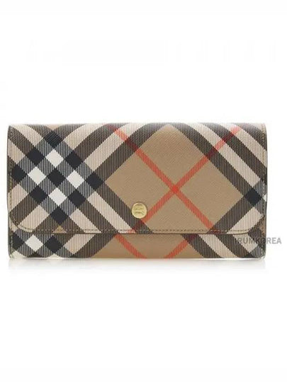 Check Continental Long Wallet Beige - BURBERRY - BALAAN 2