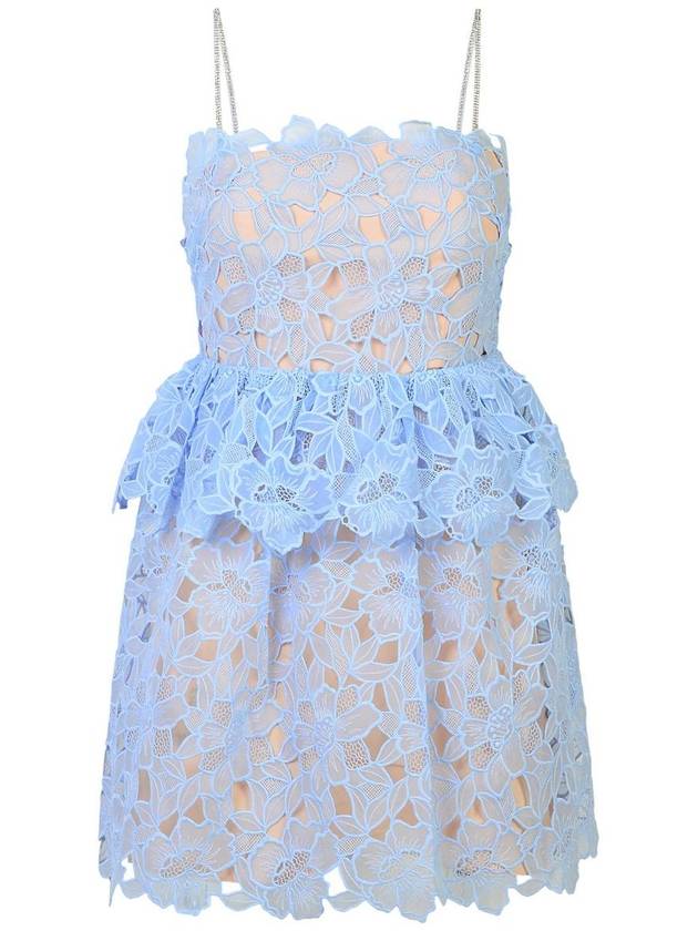 Self-Portrait Light Blue Polyester Dress - SELF PORTRAIT - BALAAN 1