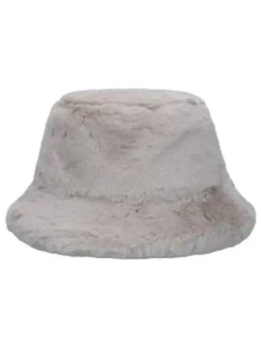 Stand Studio Vera Fake Fur Bucket Hat Ecru - STAND STUDIO - BALAAN 1