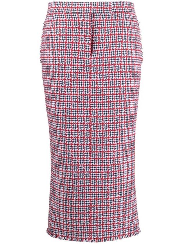 Check Pattern Tweed Midi Skirt FGC973TF0511 - THOM BROWNE - BALAAN 1