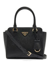 Prada Triangle Logo Saffiano Leather Mini Tote Bag Black - PRADA - BALAAN 3