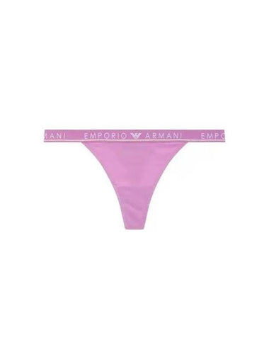 UNDERWEAR Women s Thin Logo Banding Cotton Thong Panties Purple 271912 - EMPORIO ARMANI - BALAAN 1