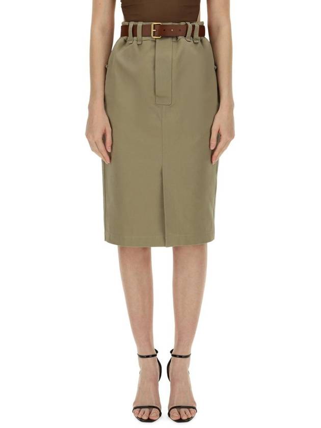 H71 785389y9i24 9039 Women's Skirt Skirt Long Skirt Midi Skirt Short Skirt Mini Skirt Pants WOMAN BEIGE SKIRTS - SAINT LAURENT - BALAAN 2