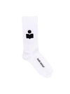 Siloqui Logo Socks White - ISABEL MARANT - BALAAN.