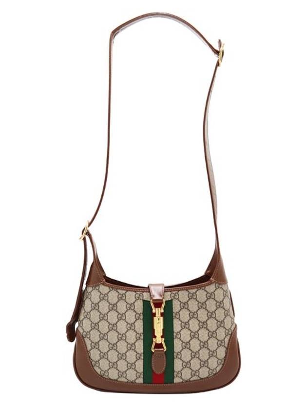 Women s Leather Shoulder Bag Brown Gucci 636706 GG Supreme Canvas Gold Jackie 1961 Small - GUCCI - BALAAN 8