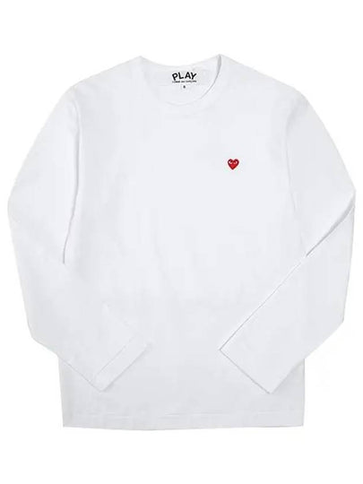 Men's Mini Red Wappen Long Sleeve T-Shirt P1 T308 2 White - COMME DES GARCONS - BALAAN 2