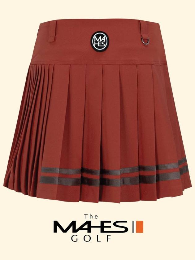 Skirt Shorts Orange Label Coral Orange Pleated Skirt GKW9137 - MAHES - BALAAN 2