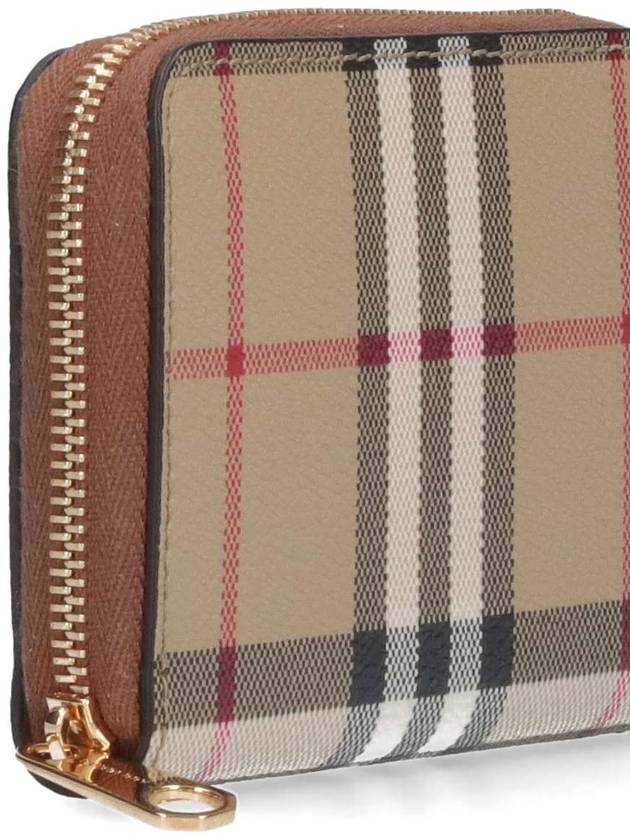 Check Zip Around Small Half Wallet Archive Beige - BURBERRY - BALAAN 6