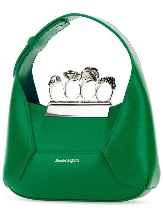 Jewel 4-Ring Mini Hobo Shoulder Bag Green - ALEXANDER MCQUEEN - BALAAN 3