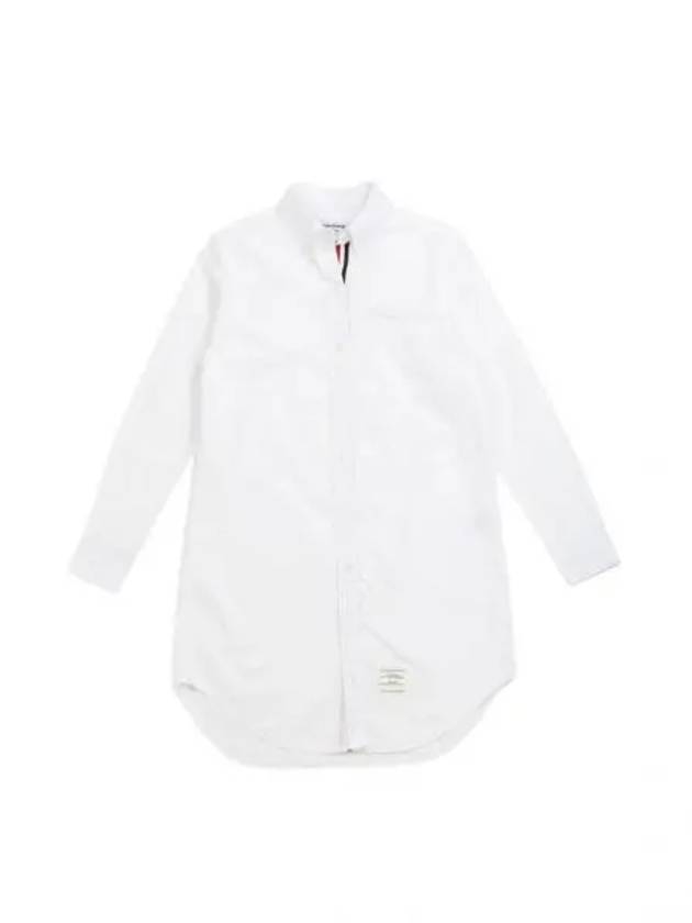 Women's Point Collar Poplin Short Dress White - THOM BROWNE - BALAAN 2