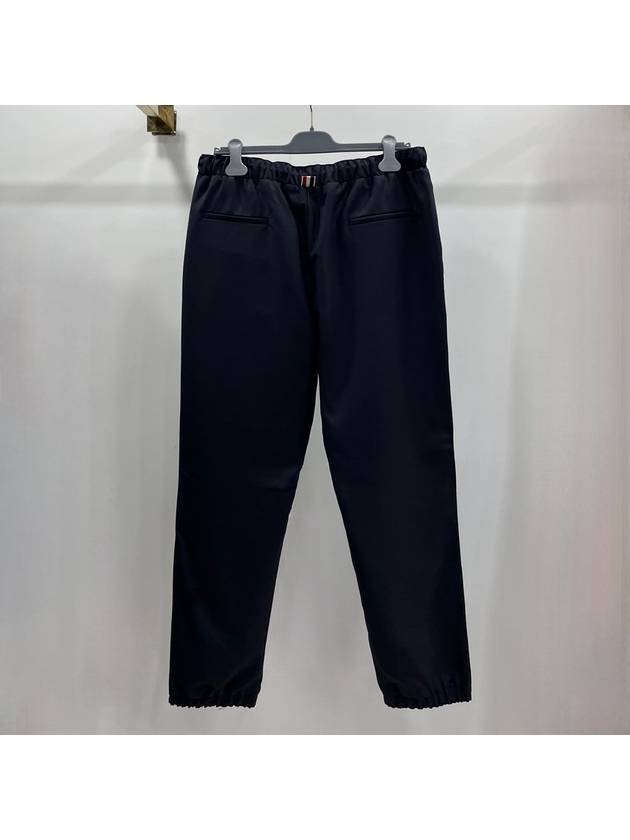 Elastic Hem Wool Track Pants Navy - THOM BROWNE - BALAAN 3