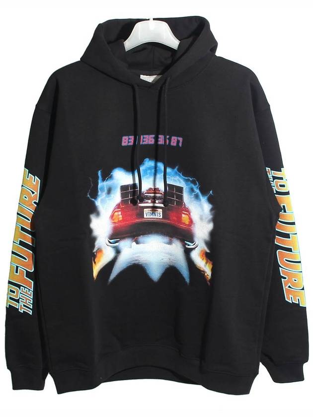 Back To The Future Print Hoodie Black - VETEMENTS - BALAAN 3