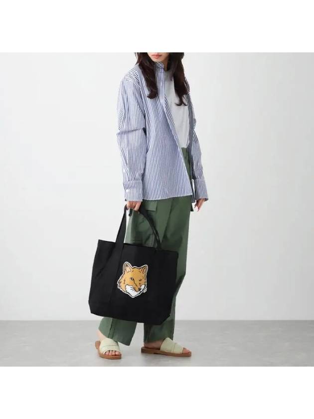 Fox Head Print Tote Bag Black - MAISON KITSUNE - BALAAN 6