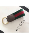 Ophidia Keychain Green And Red Web Stripe - GUCCI - BALAAN 4