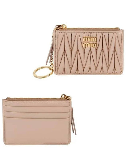 Matelasse Nappa Leather Card Wallet Pink - MIU MIU - BALAAN 2