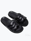 Padded Wave Leather Slide Slippers Black - MARNI - BALAAN 2