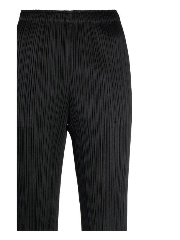 Pleated Basic Crop Pants Black - ISSEY MIYAKE - BALAAN 3