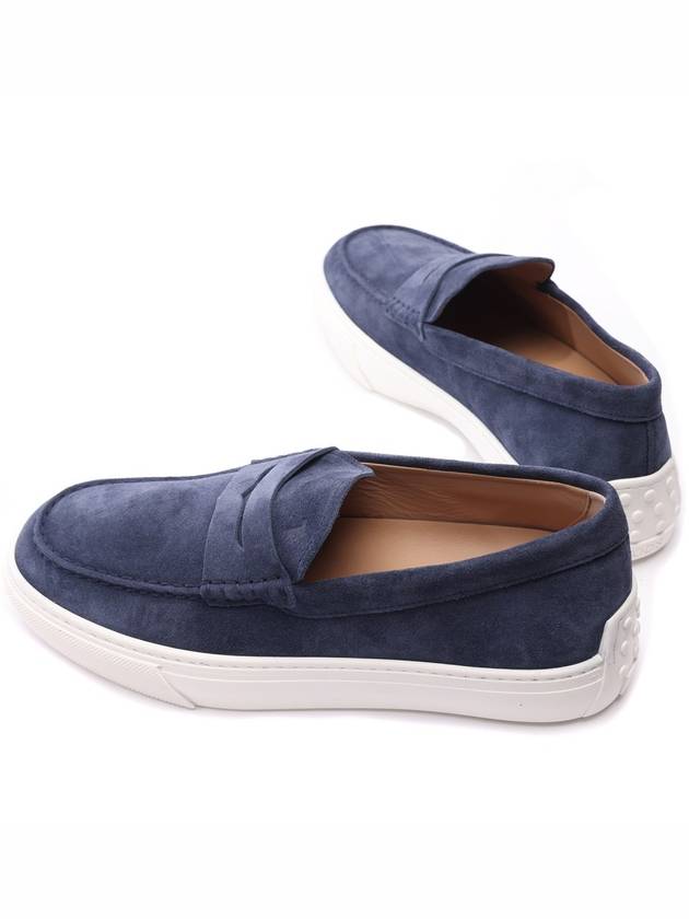 Men's Suede Loafers Blue - TOD'S - BALAAN 7