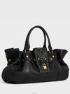 Medium Abbey Supple Calfskin Tote Bag Black - CELINE - BALAAN 3