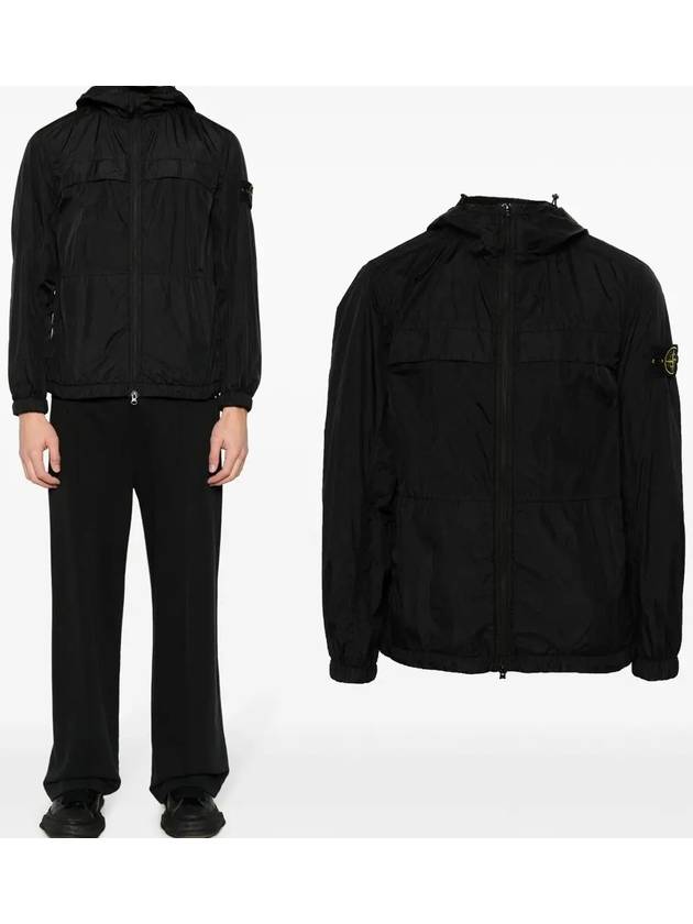 Garment Dyed Crinkle Reps R-Nylon Jacket Black - STONE ISLAND - BALAAN 2