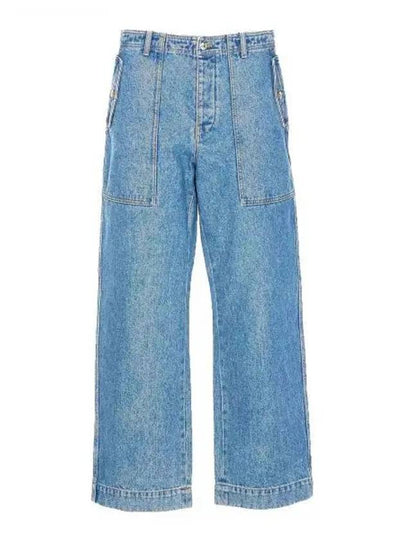 Workwear Straight Jeans Blue - MAISON KITSUNE - BALAAN 2