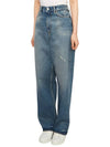 Crop Relaxed Fit Straight Jeans Mid Blue - ACNE STUDIOS - BALAAN 3