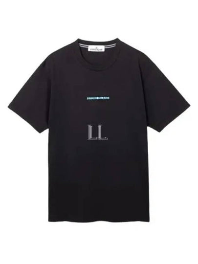 Micro Graphics One Print Short Sleeve T Shirt Black - STONE ISLAND - BALAAN 2