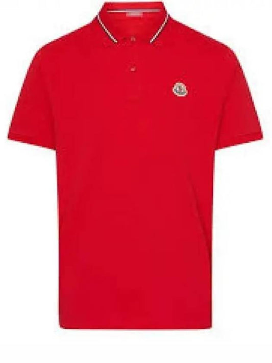 24 8A00021 89A16 455 Logo Patch Polo Shirt 1249596 - MONCLER - BALAAN 1