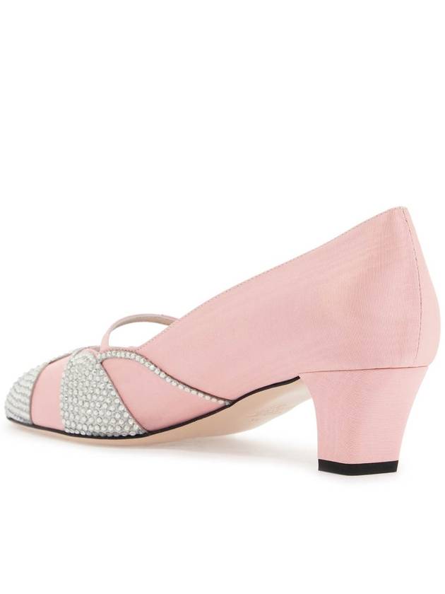 pink satin pumps with rhinestones - VALENTINO - BALAAN 3