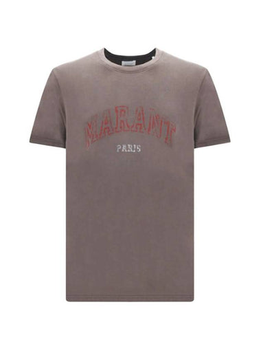 Honore Logo Short Sleeve T-Shirt Fade Black - ISABEL MARANT - BALAAN 1