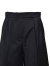 Jessica Virgin Wool Shorts Black - MAX MARA - BALAAN 4