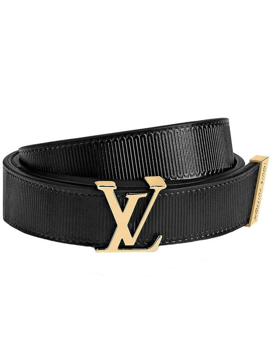LV Initial Couture 20mm Leather Belt Black - LOUIS VUITTON - BALAAN 1