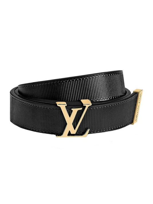 LV Initial Couture 20mm Leather Belt Black - LOUIS VUITTON - BALAAN 1